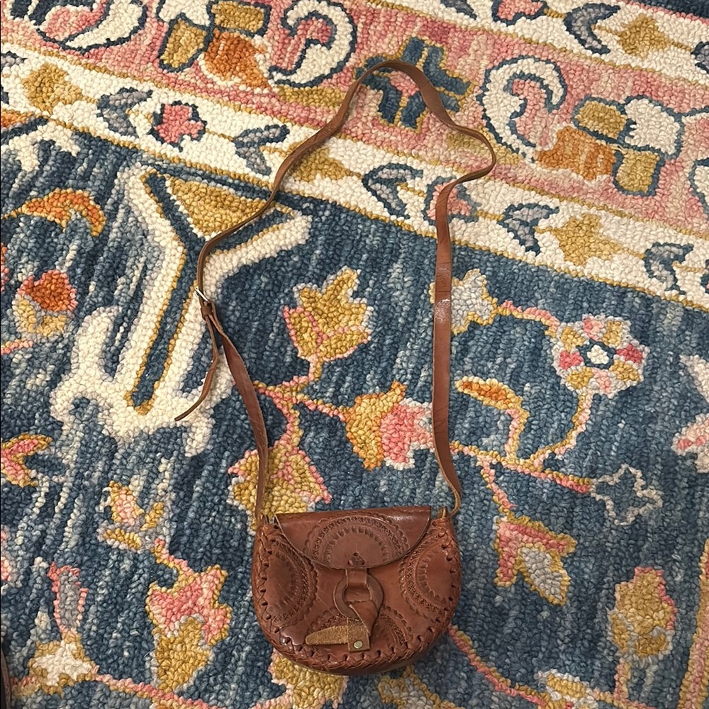 EUC Beautiful Brown Leather Crossbody Bag from Mexico